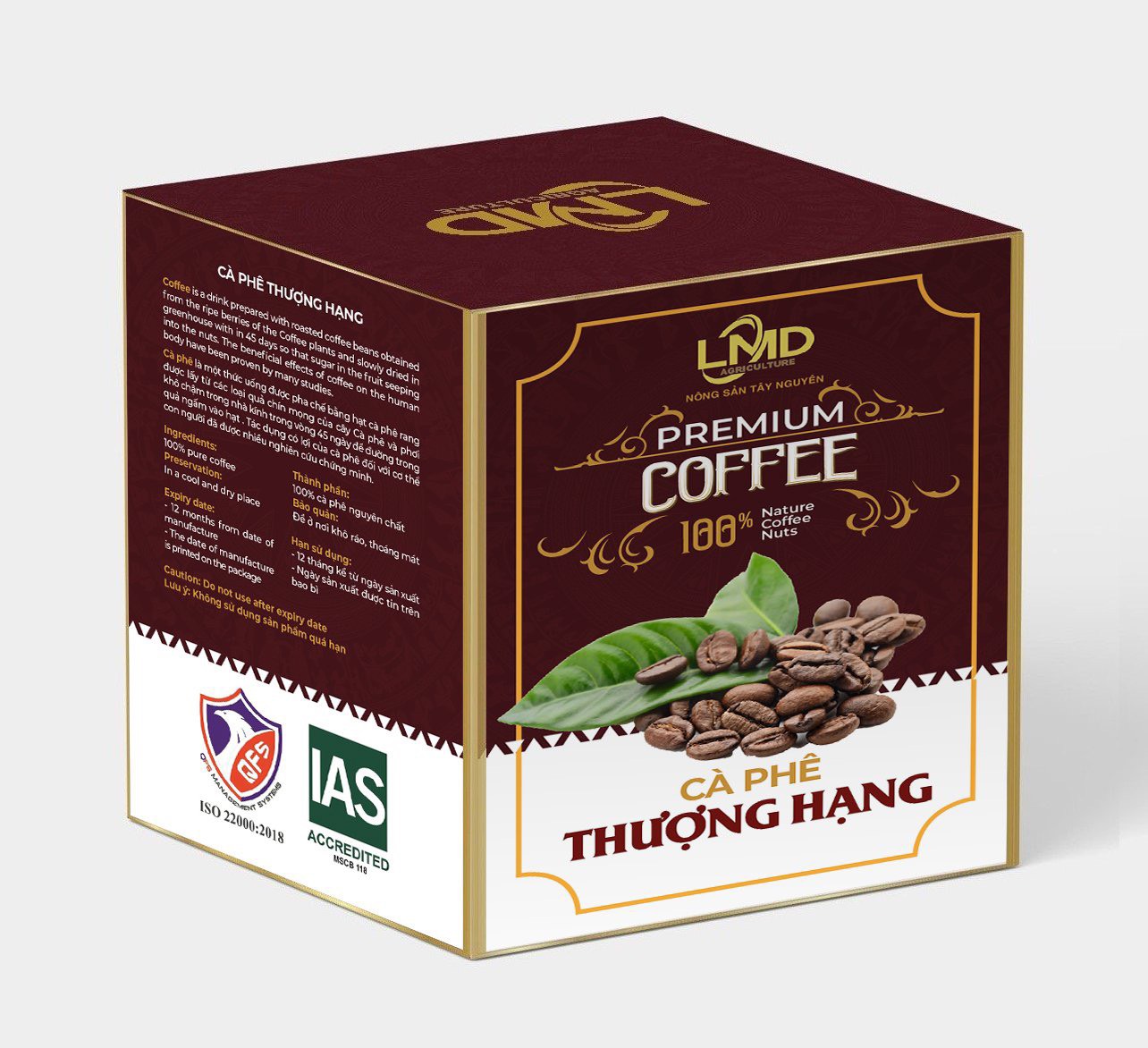 Cà phê thượng hạng, Robuta, hũ PET + hộp giấy 250gr